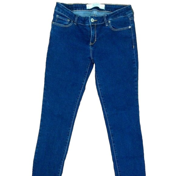 ABERCROMBIE FITCH SUPER SKINNY JEANS WOMENS 4S DARK BLUE STRETCH DENIM 27x29 - Picture 3 of 13